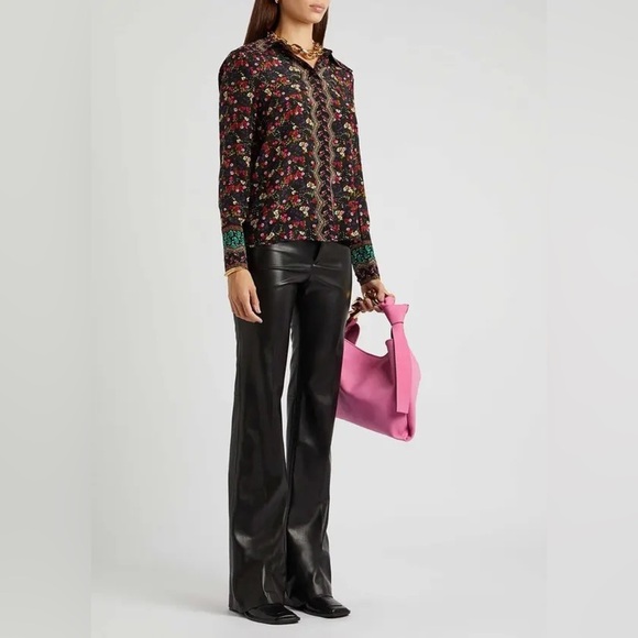 ALICE + OLIVIA 
Willa 70'S Floral-Print Silk Blouse - Multicoloured (T1) - Picture 4 of 11